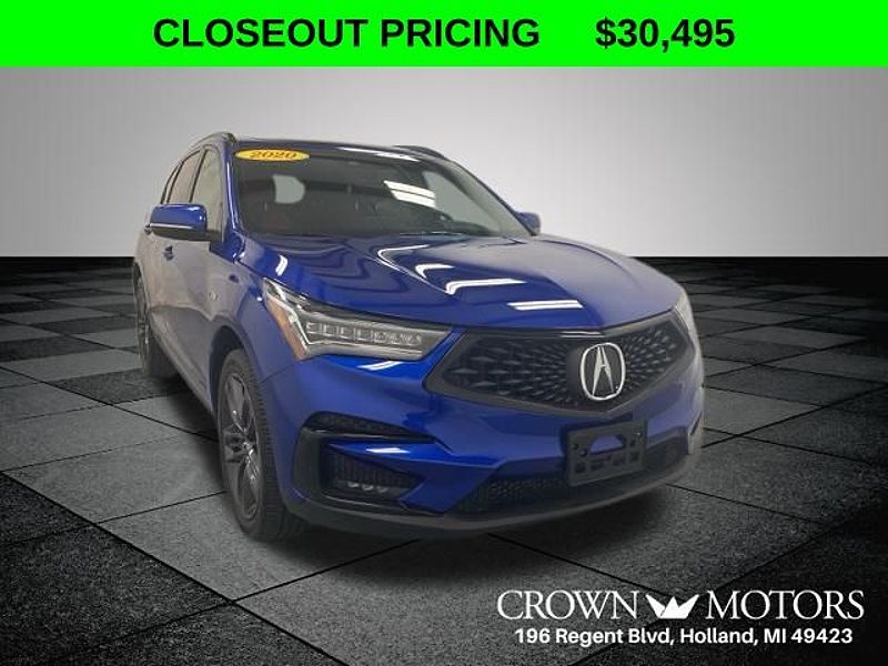 Apex blue pearl 2020 Acura RDX SH-AWD with A-Spec Package